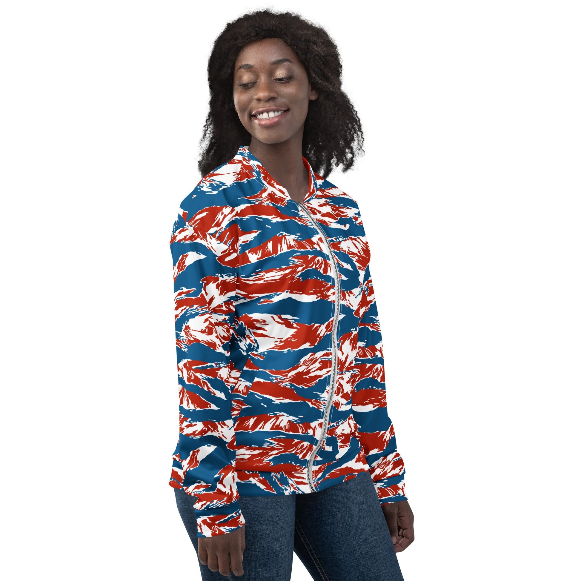 American Patriot Tiger Stripe CAMO Unisex Bomber Jacket