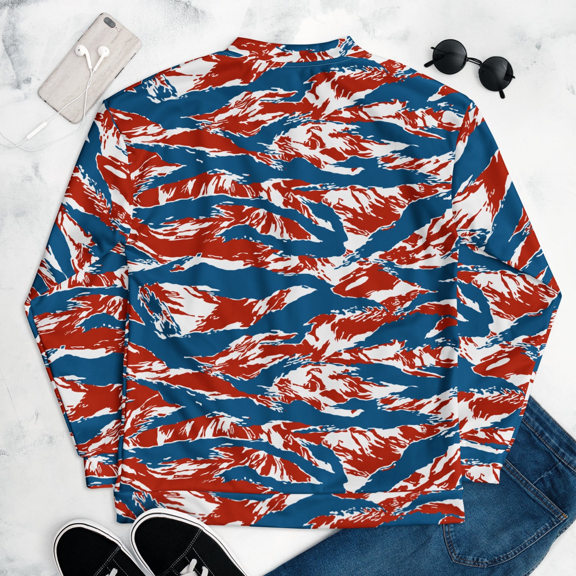 American Patriot Tiger Stripe CAMO Unisex Bomber Jacket