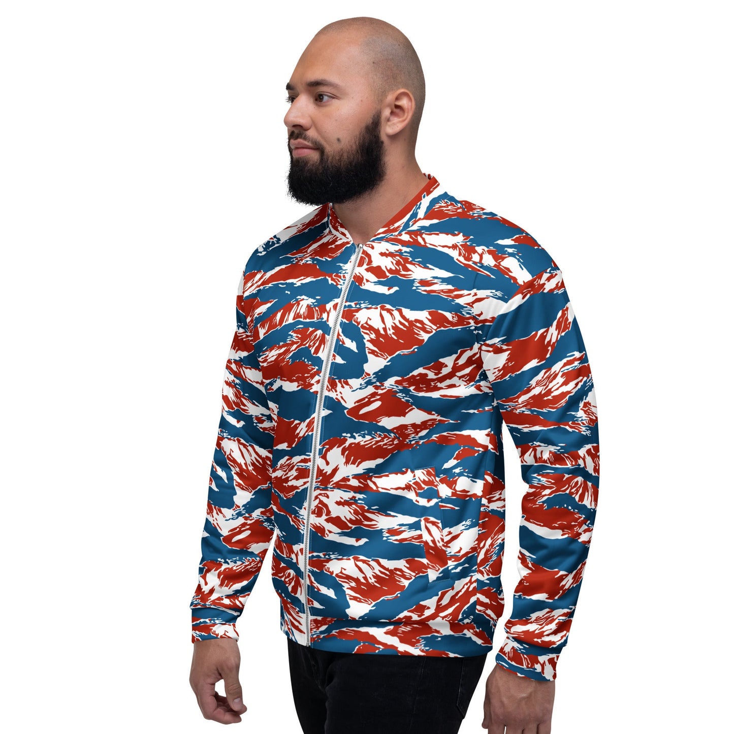 American Patriot Tiger Stripe CAMO Unisex Bomber Jacket
