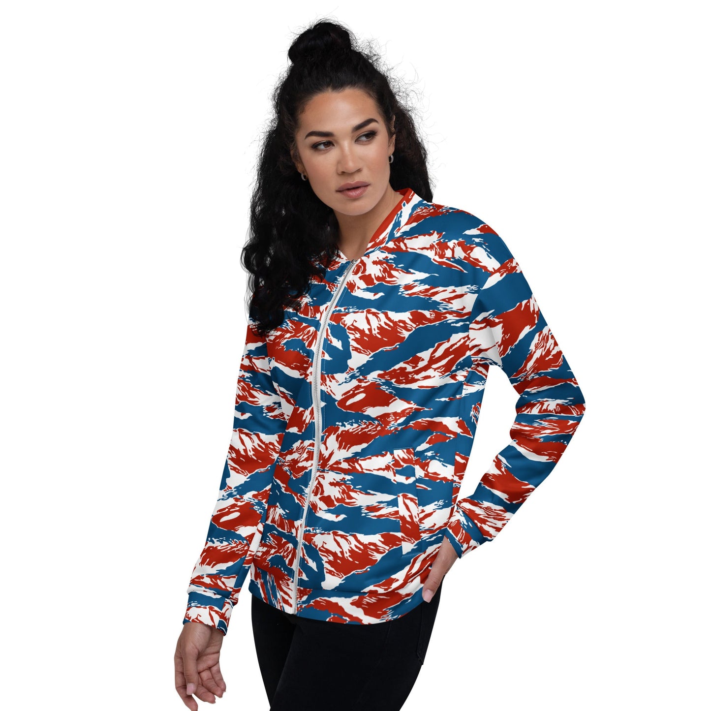 American Patriot Tiger Stripe CAMO Unisex Bomber Jacket