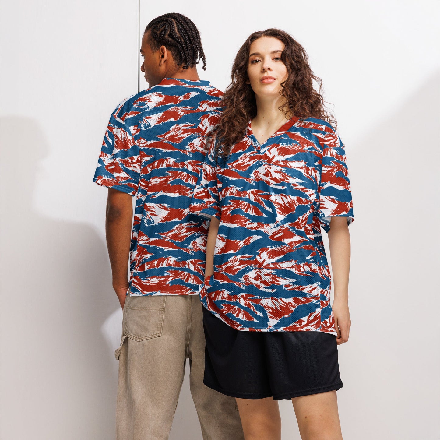 American Patriot Tiger Stripe CAMO Unisex Football Jersey