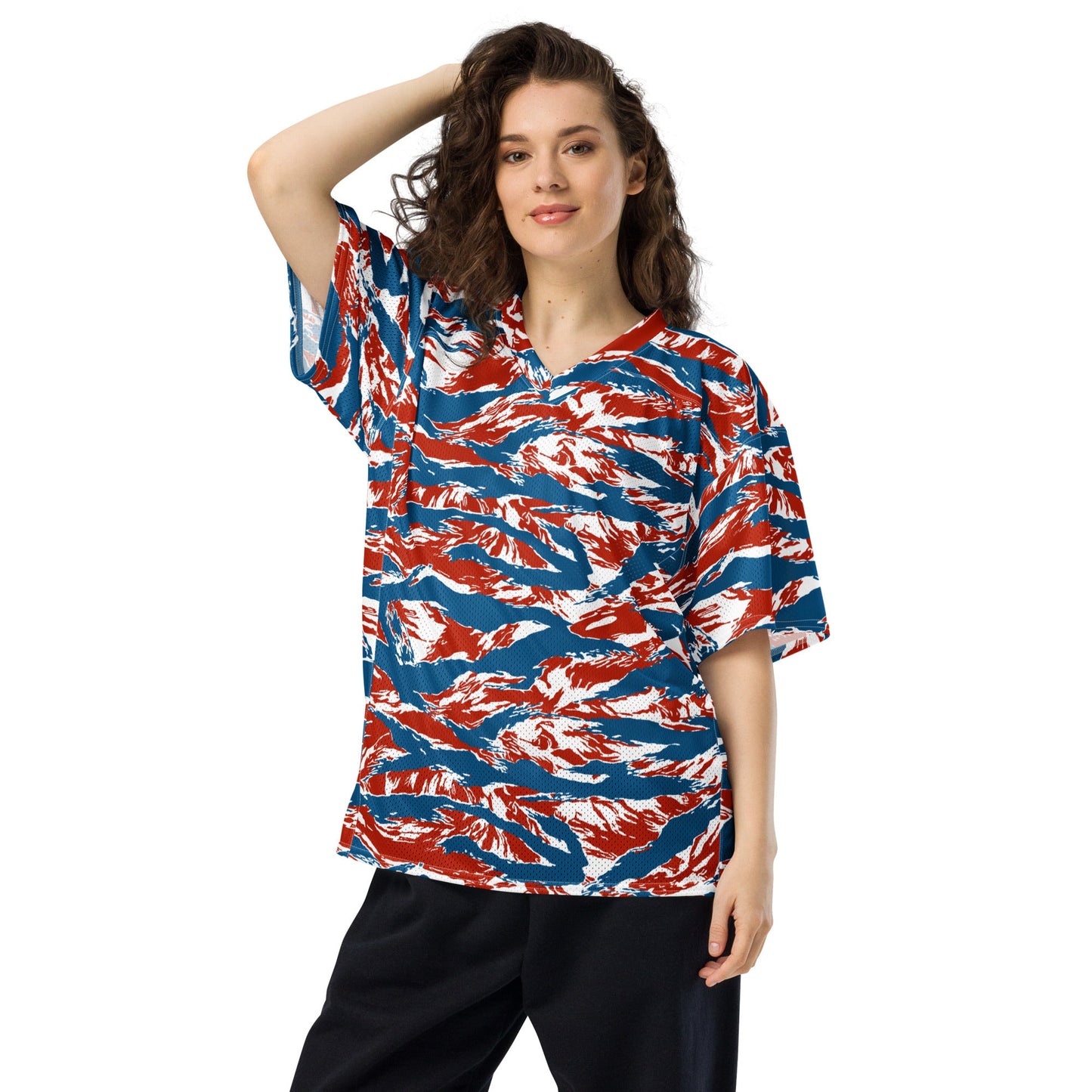 American Patriot Tiger Stripe CAMO Unisex Football Jersey