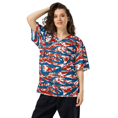 American Patriot Tiger Stripe CAMO Unisex Football Jersey