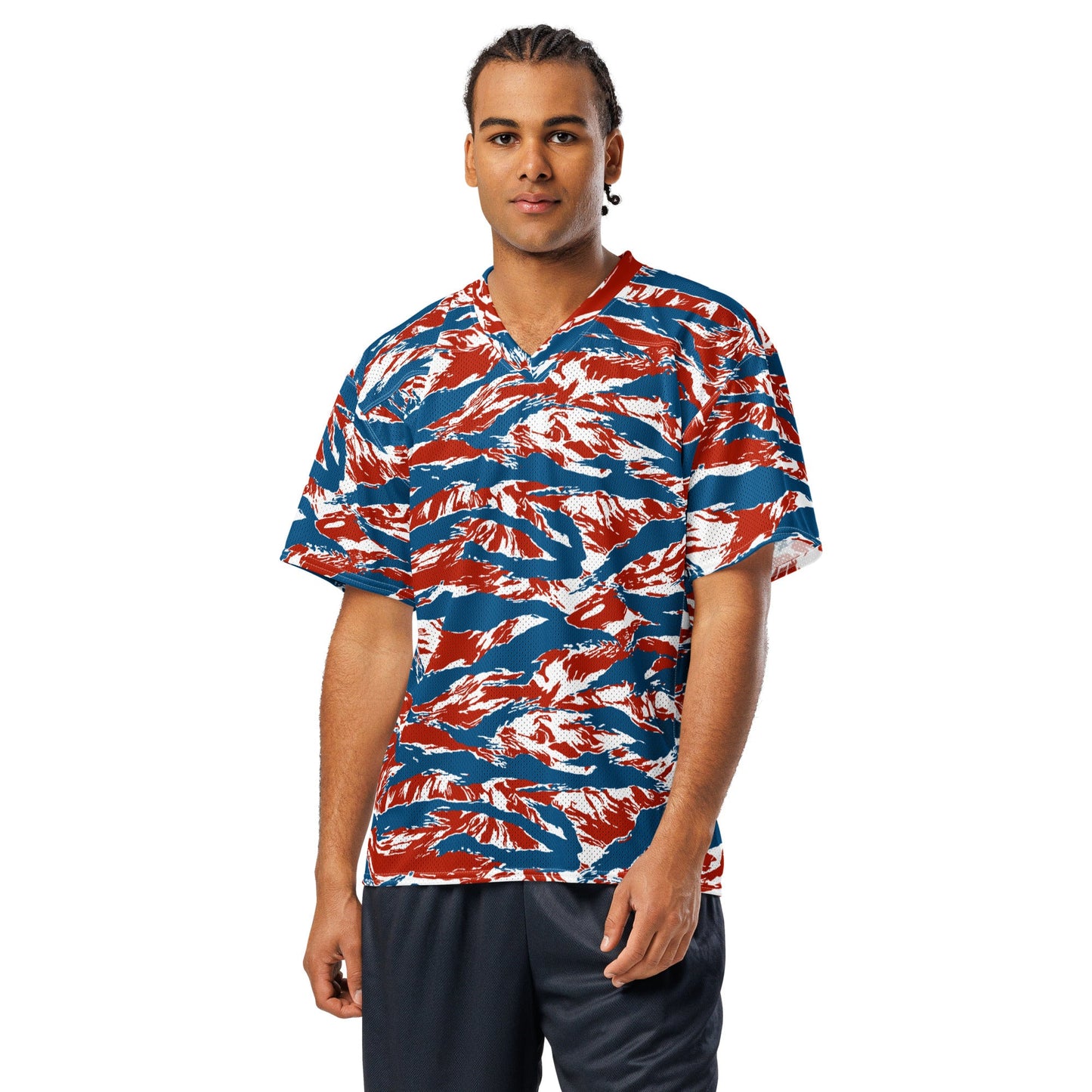 American Patriot Tiger Stripe CAMO Unisex Football Jersey