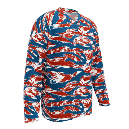 American Patriot Tiger Stripe CAMO Unisex Hockey Fan Jersey