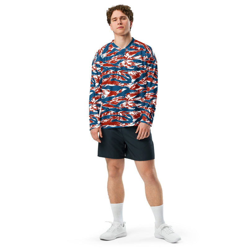 Tiger Stripe Patriot CAMO Unisex Hockey Fan Jersey