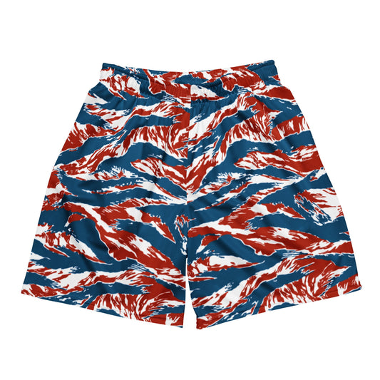 American Patriot Tiger Stripe CAMO Unisex Mesh Shorts - 2XS