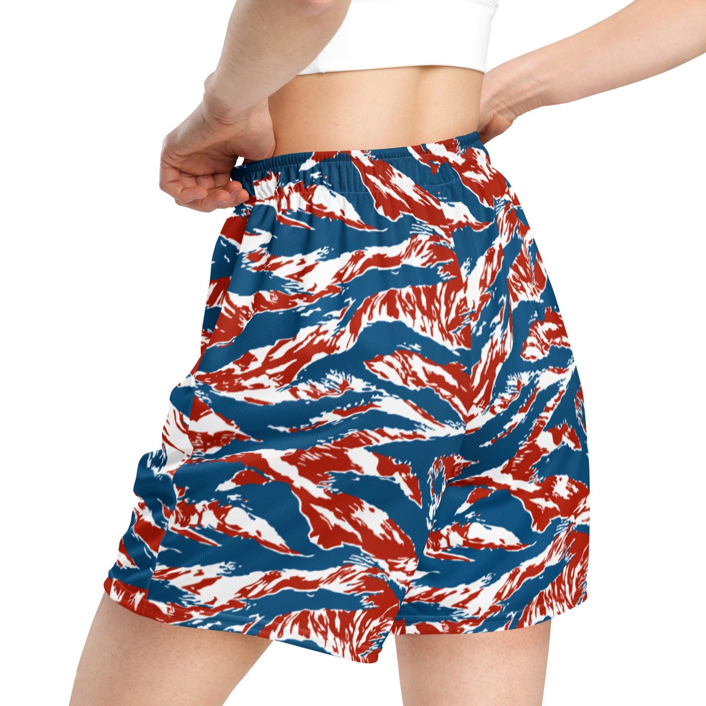 American Patriot Tiger Stripe CAMO Unisex Mesh Shorts