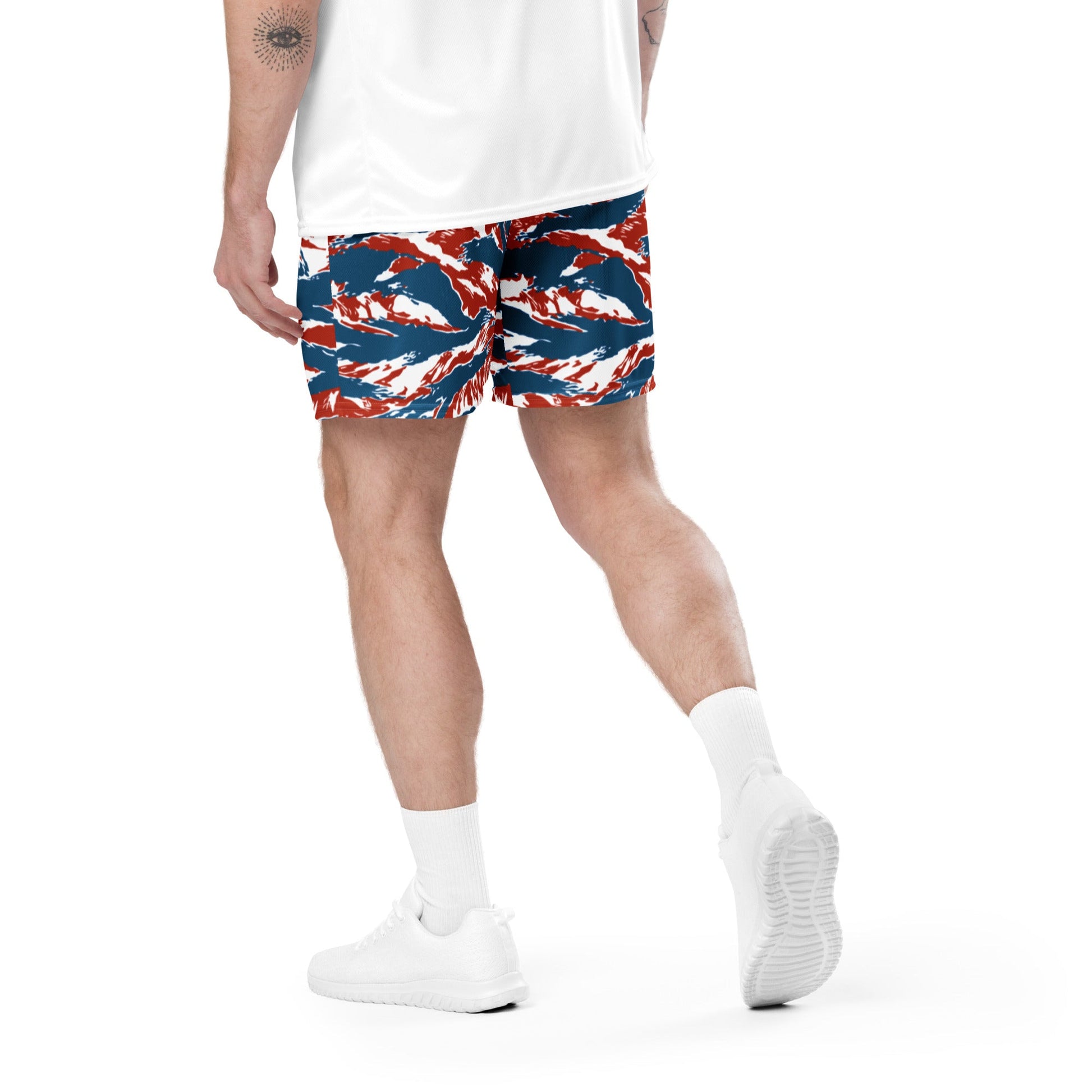 American Patriot Tiger Stripe CAMO Unisex Mesh Shorts