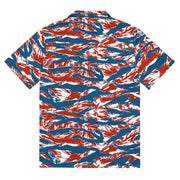 Tiger Stripe Patriot CAMO Unisex Short-Sleeve Button Shirt - Button-Up