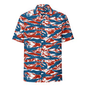 Tiger Stripe Patriot CAMO Unisex Short-Sleeve Button Shirt - Button-Up