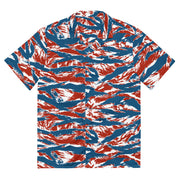 Tiger Stripe Patriot CAMO Unisex Short-Sleeve Button Shirt - Button-Up