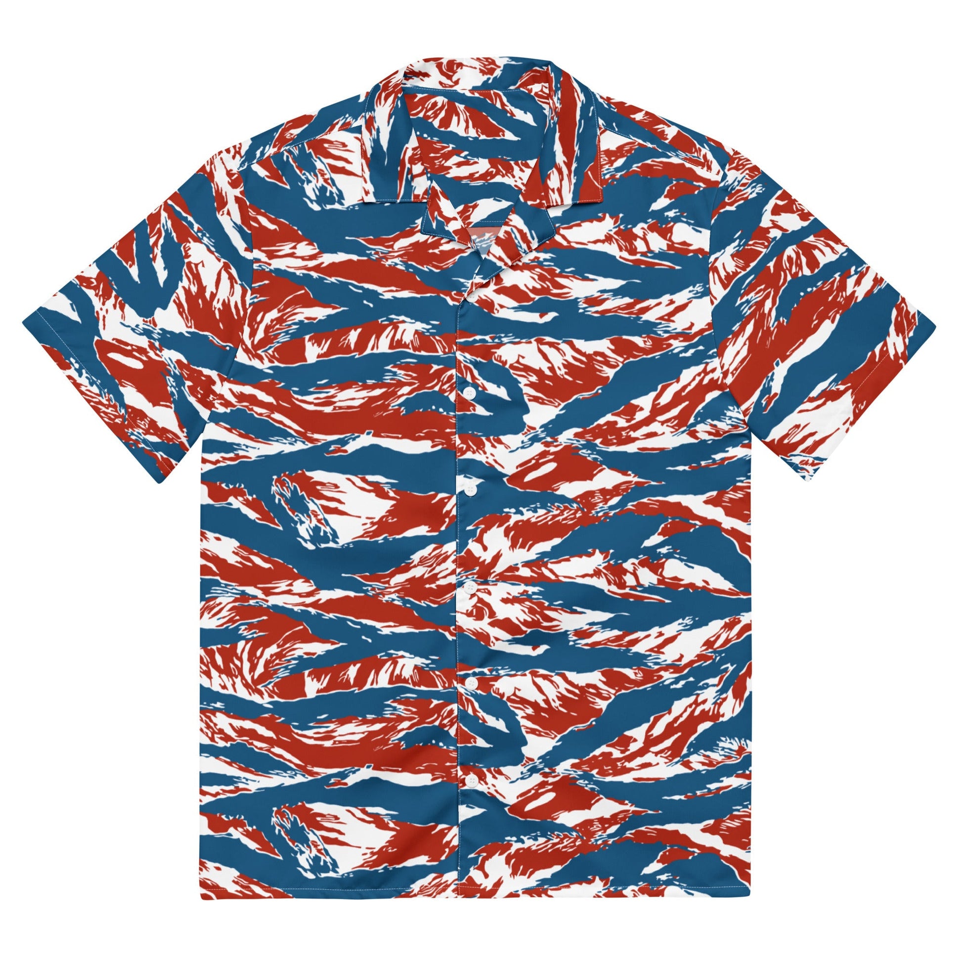 American Patriot Tiger Stripe CAMO Unisex Short-Sleeve Button Shirt