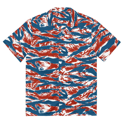 American Patriot Tiger Stripe CAMO Unisex Short-Sleeve Button Shirt