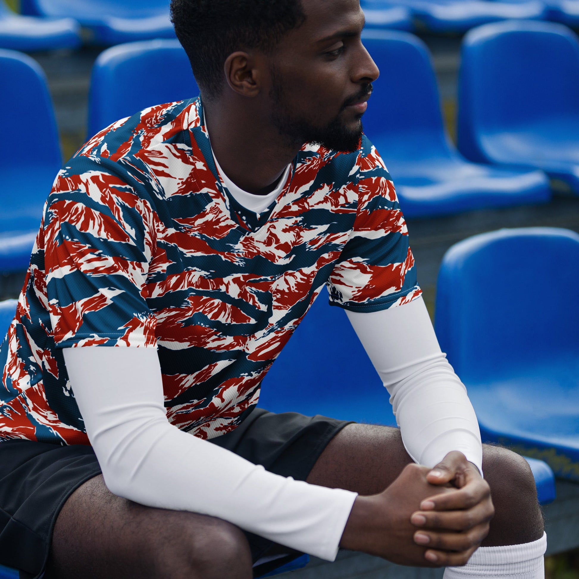 American Patriot Tiger Stripe CAMO Unisex Sports Jersey