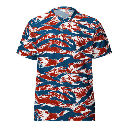 American Patriot Tiger Stripe CAMO Unisex Sports Jersey
