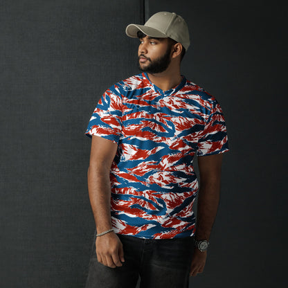 American Patriot Tiger Stripe CAMO Unisex Sports Jersey