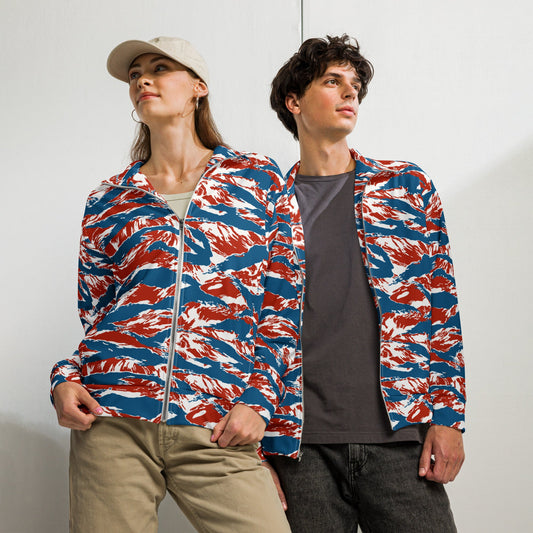 American Patriot Tiger Stripe CAMO Unisex Track Jacket - 2XS