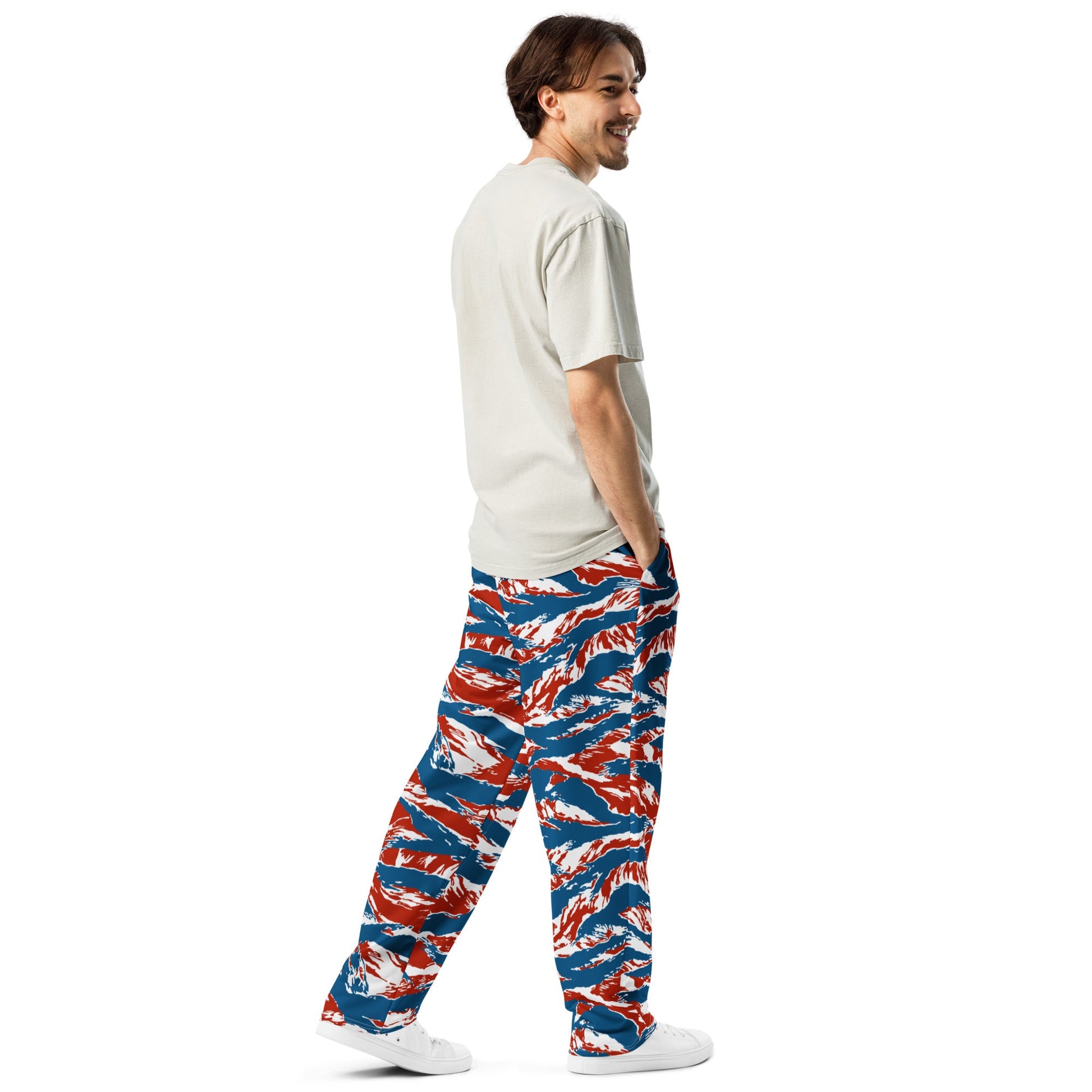 American Patriot Tiger Stripe CAMO Unisex Wide-Leg Joggers