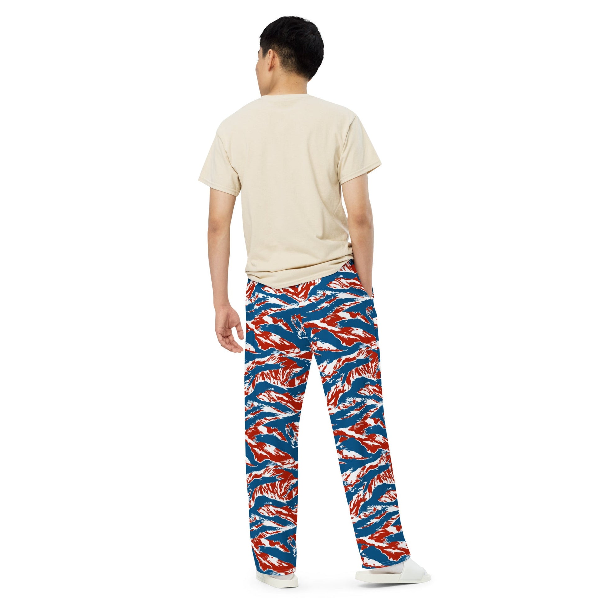 American Patriot Tiger Stripe CAMO Unisex Wide-Leg Leisure Pants