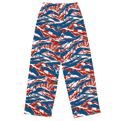 American Patriot Tiger Stripe CAMO Unisex Wide-Leg Leisure Pants