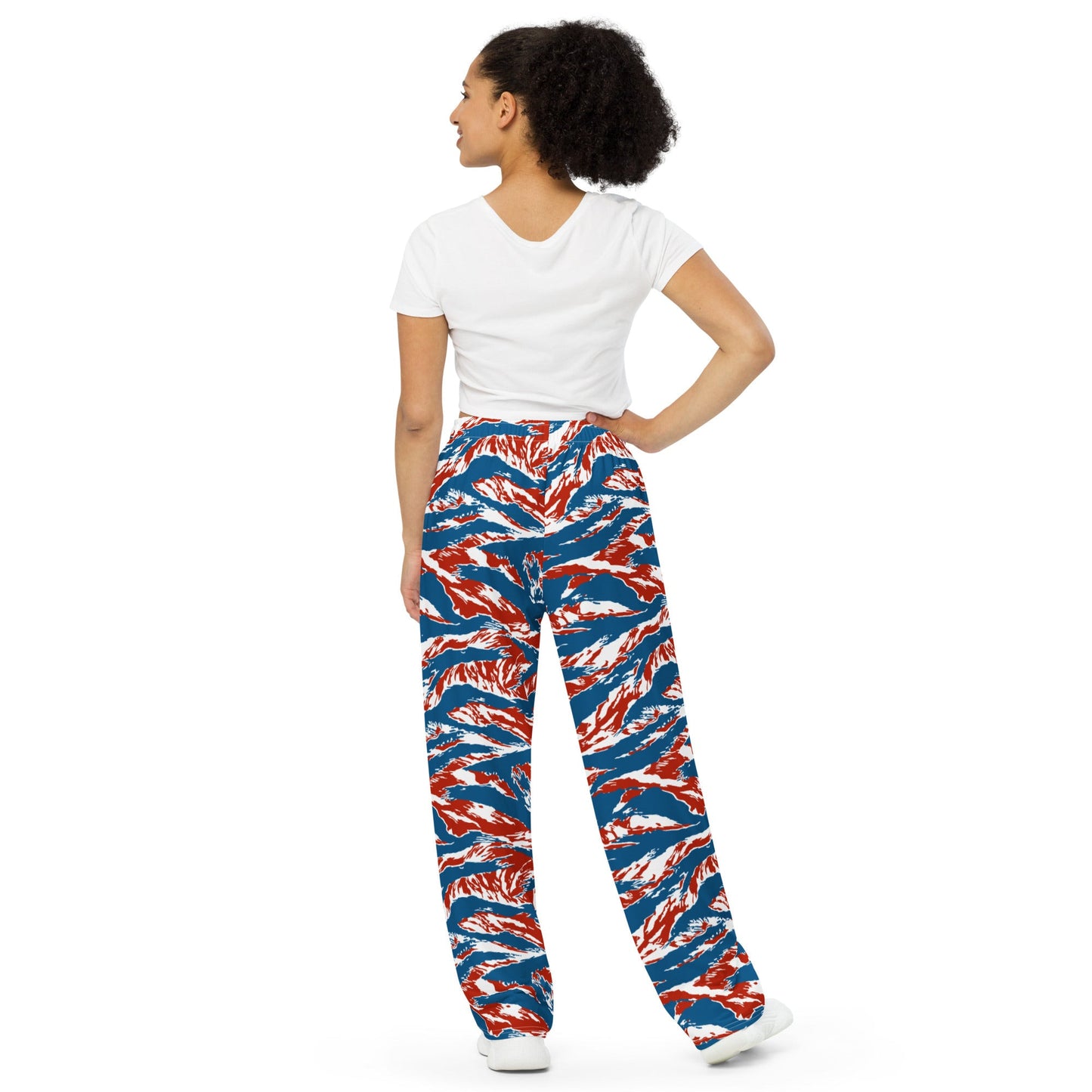 American Patriot Tiger Stripe CAMO Unisex Wide-Leg Leisure Pants