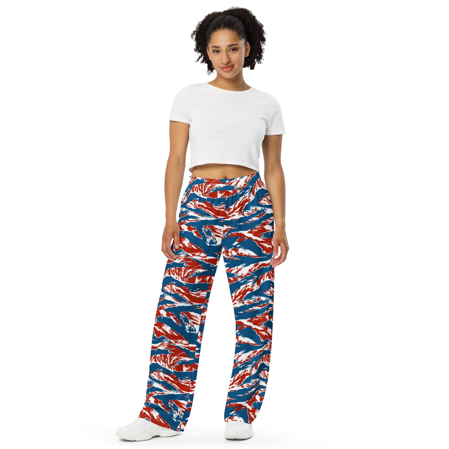 American Patriot Tiger Stripe CAMO Unisex Wide-Leg Leisure Pants