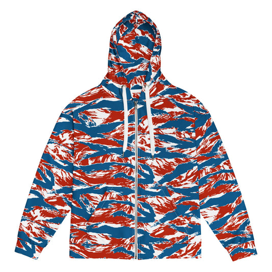 American Patriot Tiger Stripe CAMO Unisex Zip Hoodie - 2XS