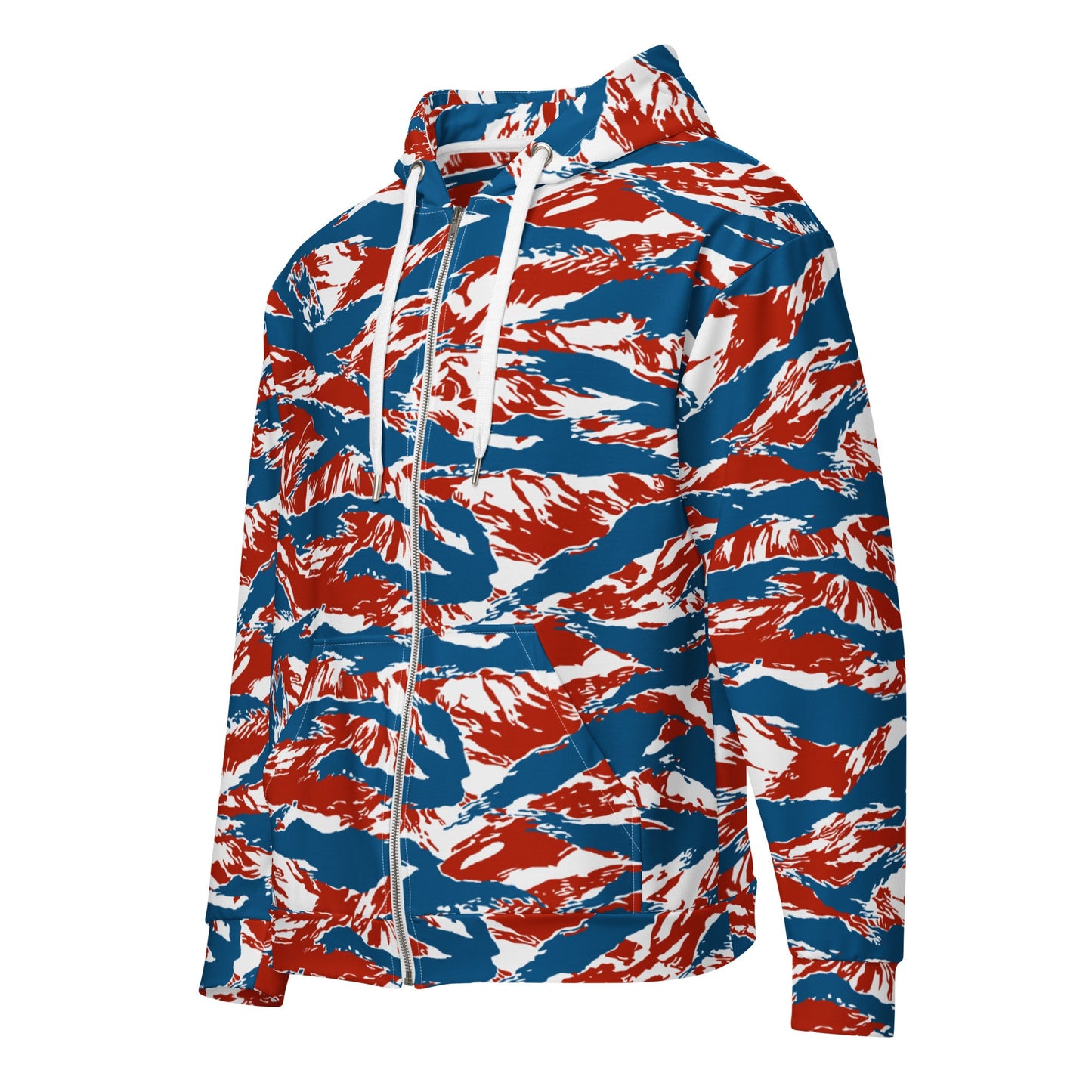 American Patriot Tiger Stripe CAMO Unisex Zip Hoodie