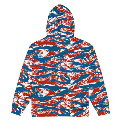 American Patriot Tiger Stripe CAMO Unisex Zip Hoodie
