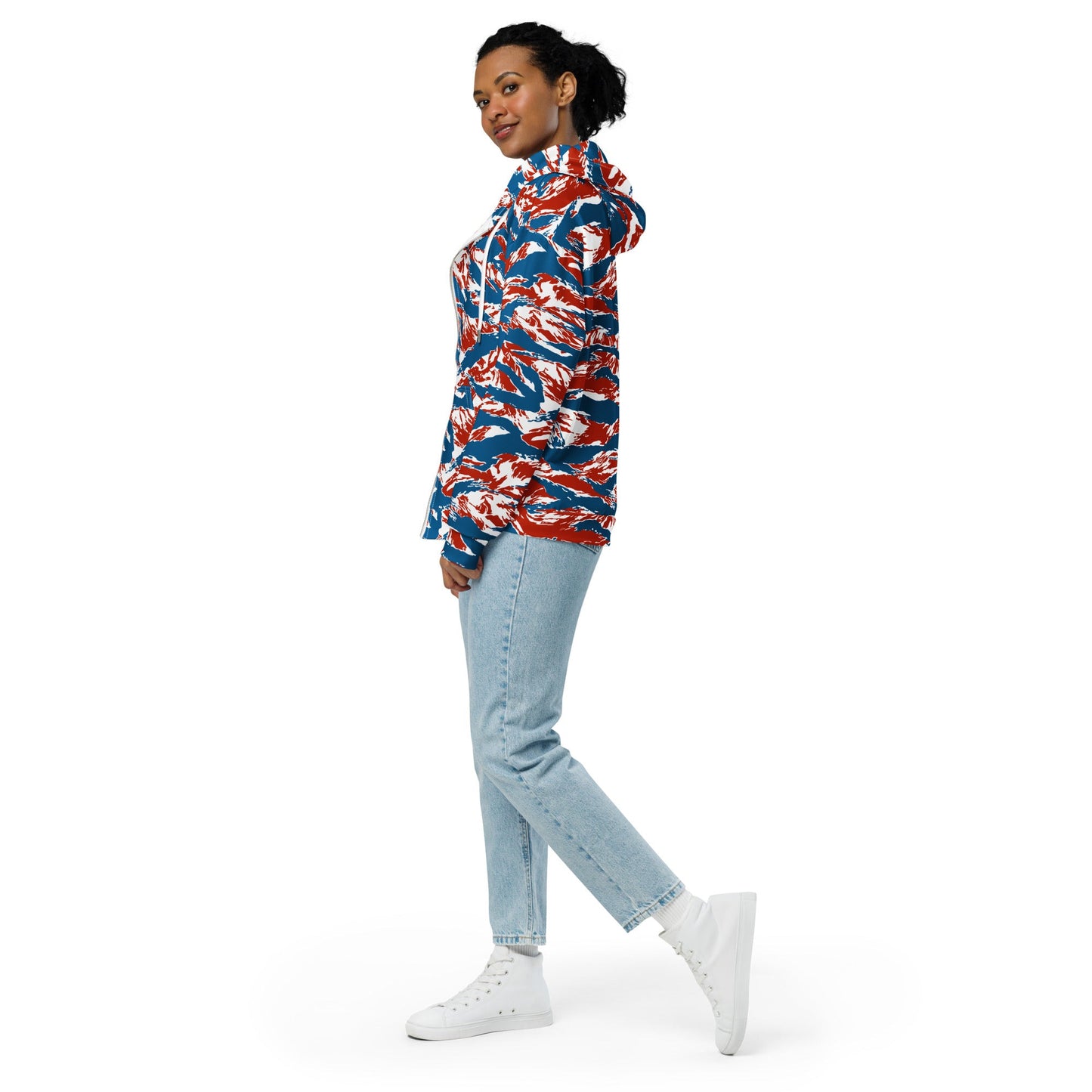 American Patriot Tiger Stripe CAMO Unisex Zip Hoodie
