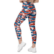 Tiger Stripe Patriot CAMO Womens Leggings with Pockets - Women