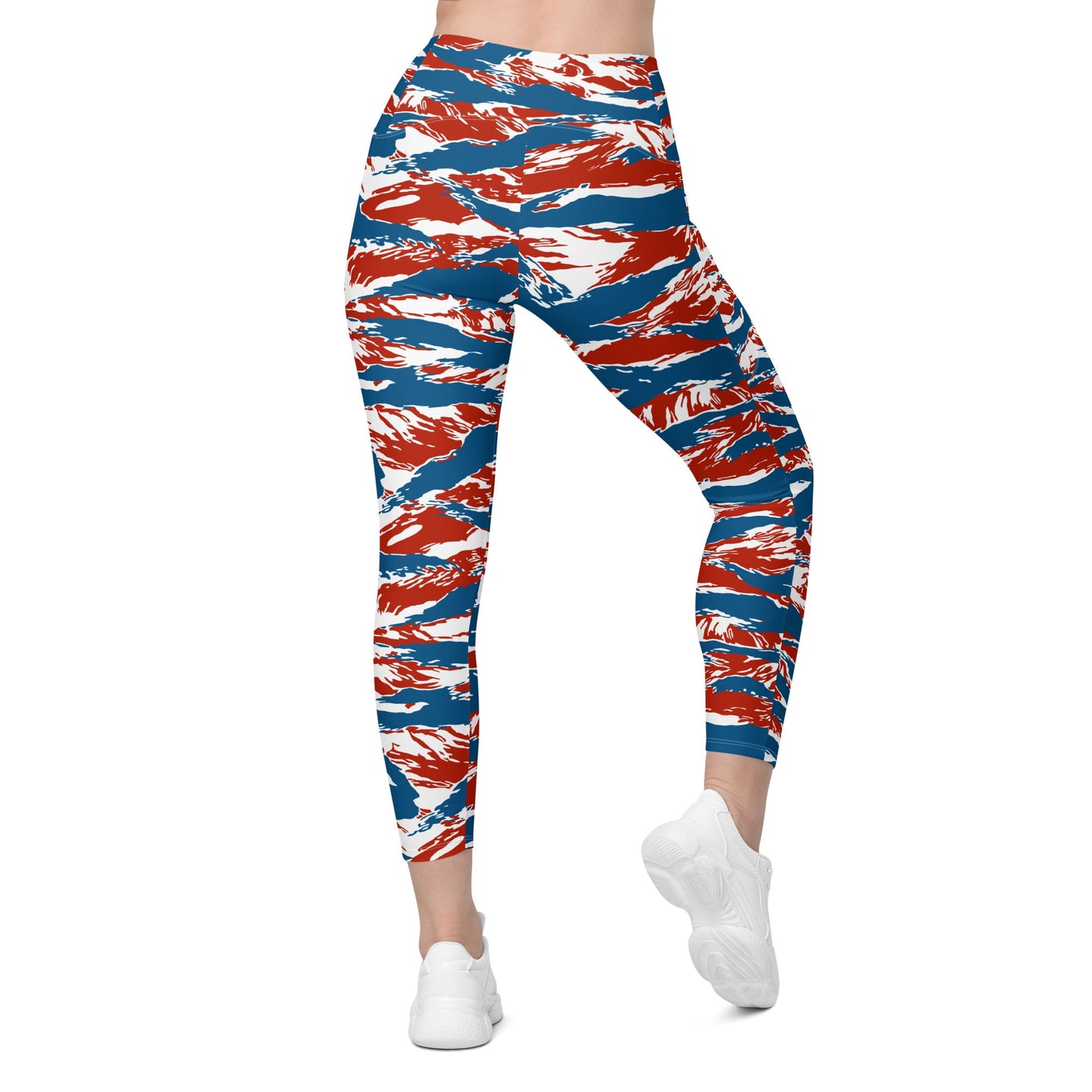American Patriot Tiger Stripe CAMO Womens Leggings with Pockets