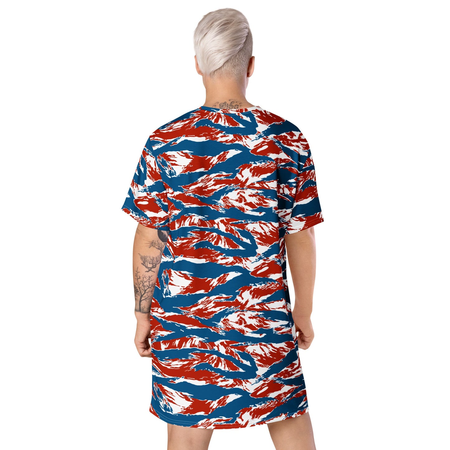 American Patriot Tiger Stripe CAMO Womens T-Shirt Dress