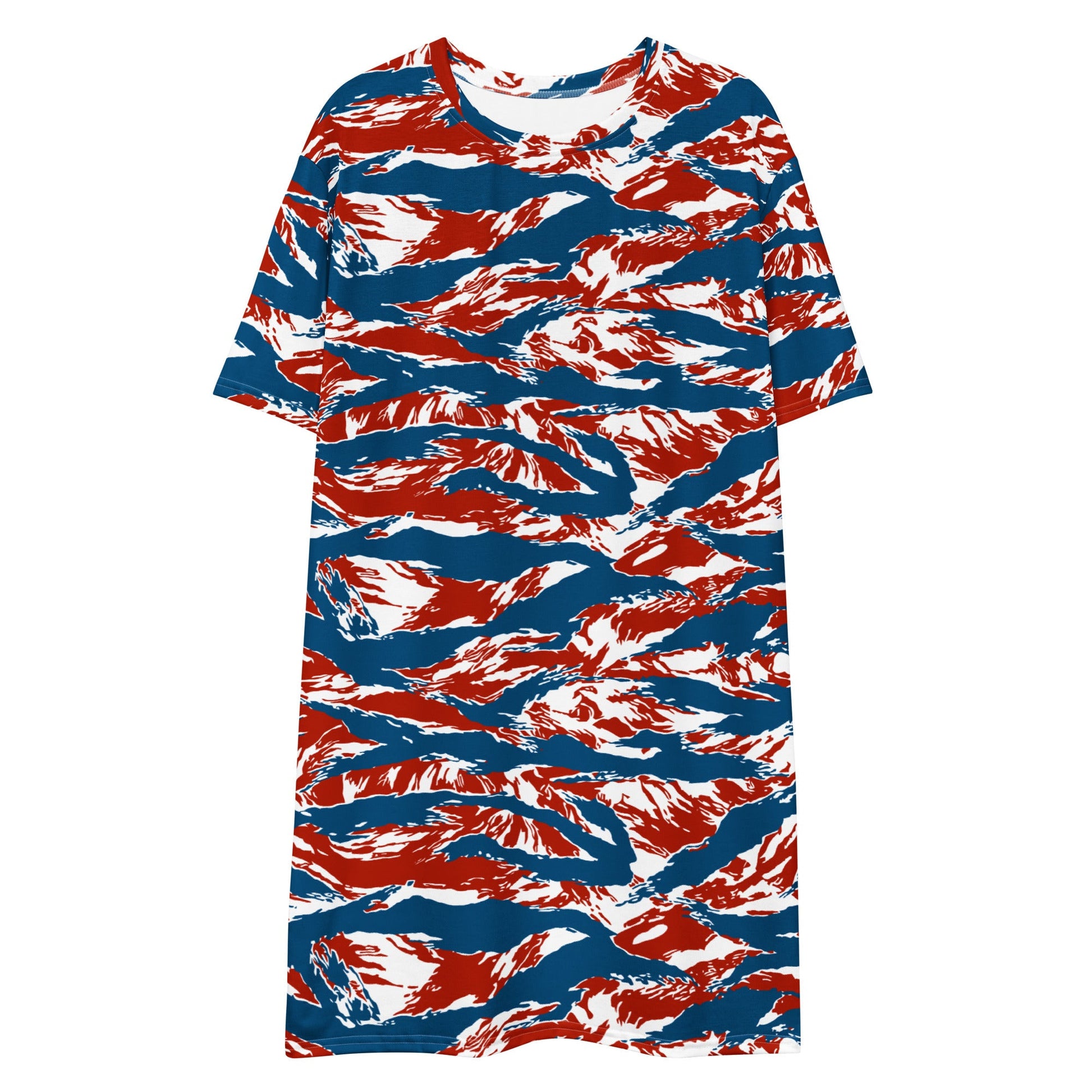 American Patriot Tiger Stripe CAMO Womens T-Shirt Dress