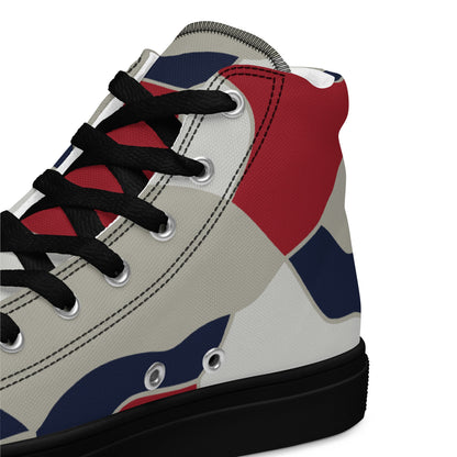 American Patriot Turtle Shell CAMO Mens High-Top Canvas Shoes