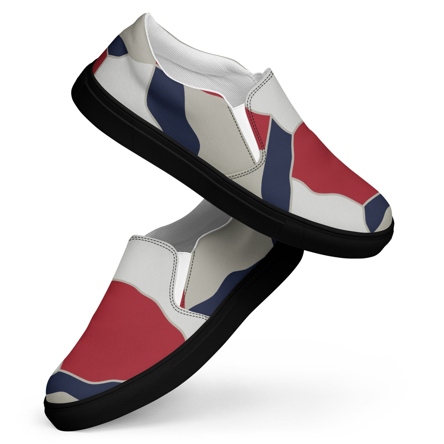 American Patriot Turtle Shell CAMO Mens Slip-On Canvas Shoes