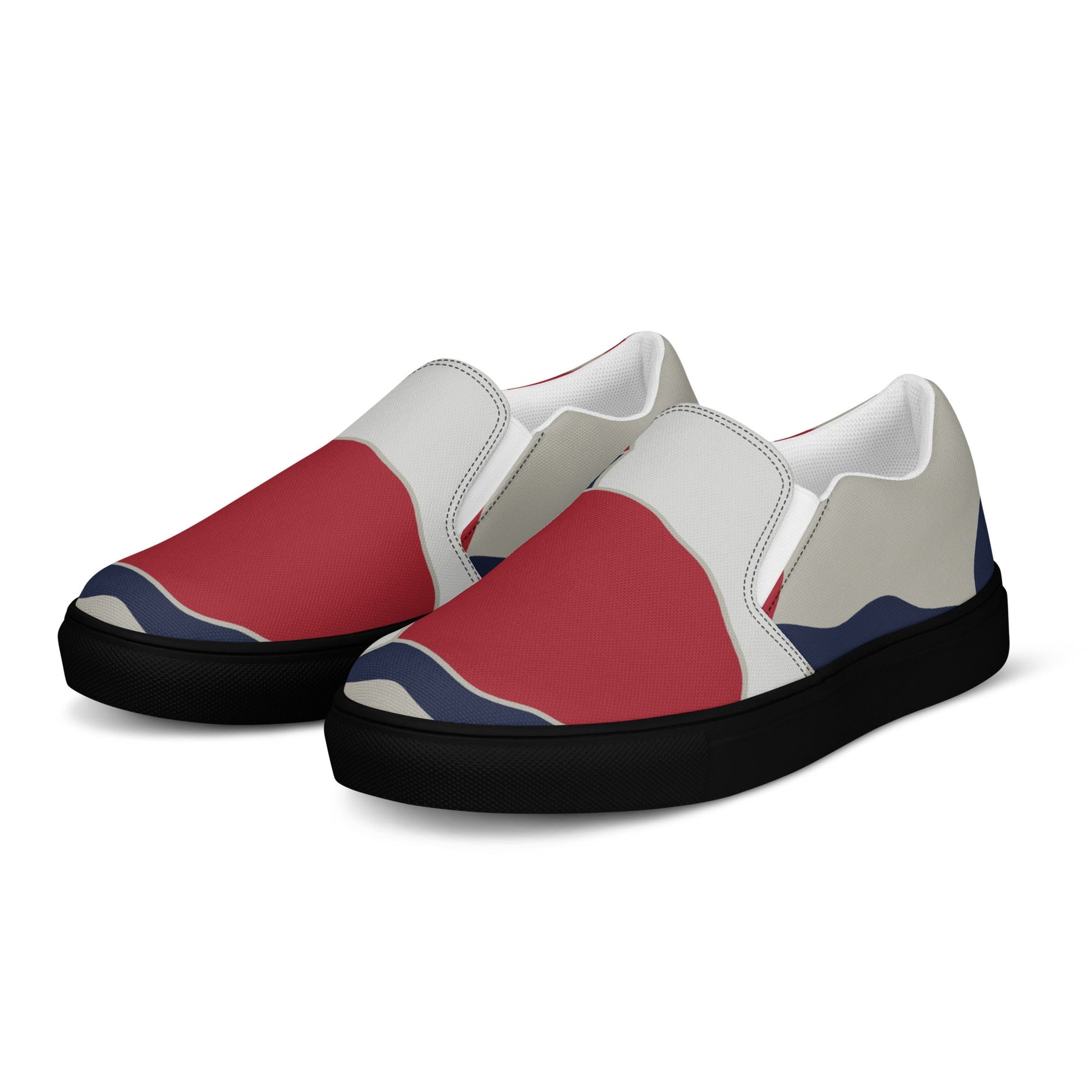 American Patriot Turtle Shell CAMO Mens Slip-On Canvas Shoes