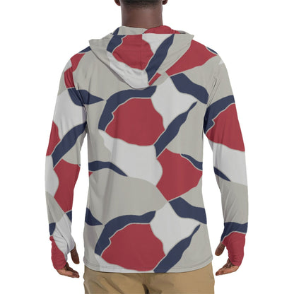 American Patriot Turtle Shell CAMO Mens Sunscreen Sports Hoodie With Thumb Holes