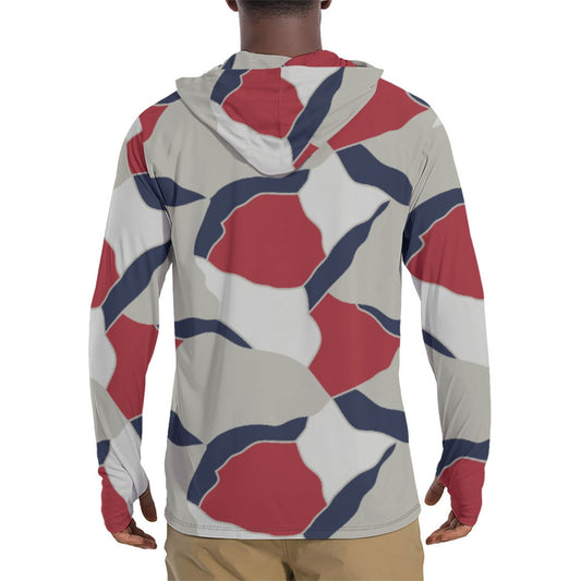 American Patriot Turtle Shell CAMO Mens Sunscreen Sports Hoodie With Thumb Holes