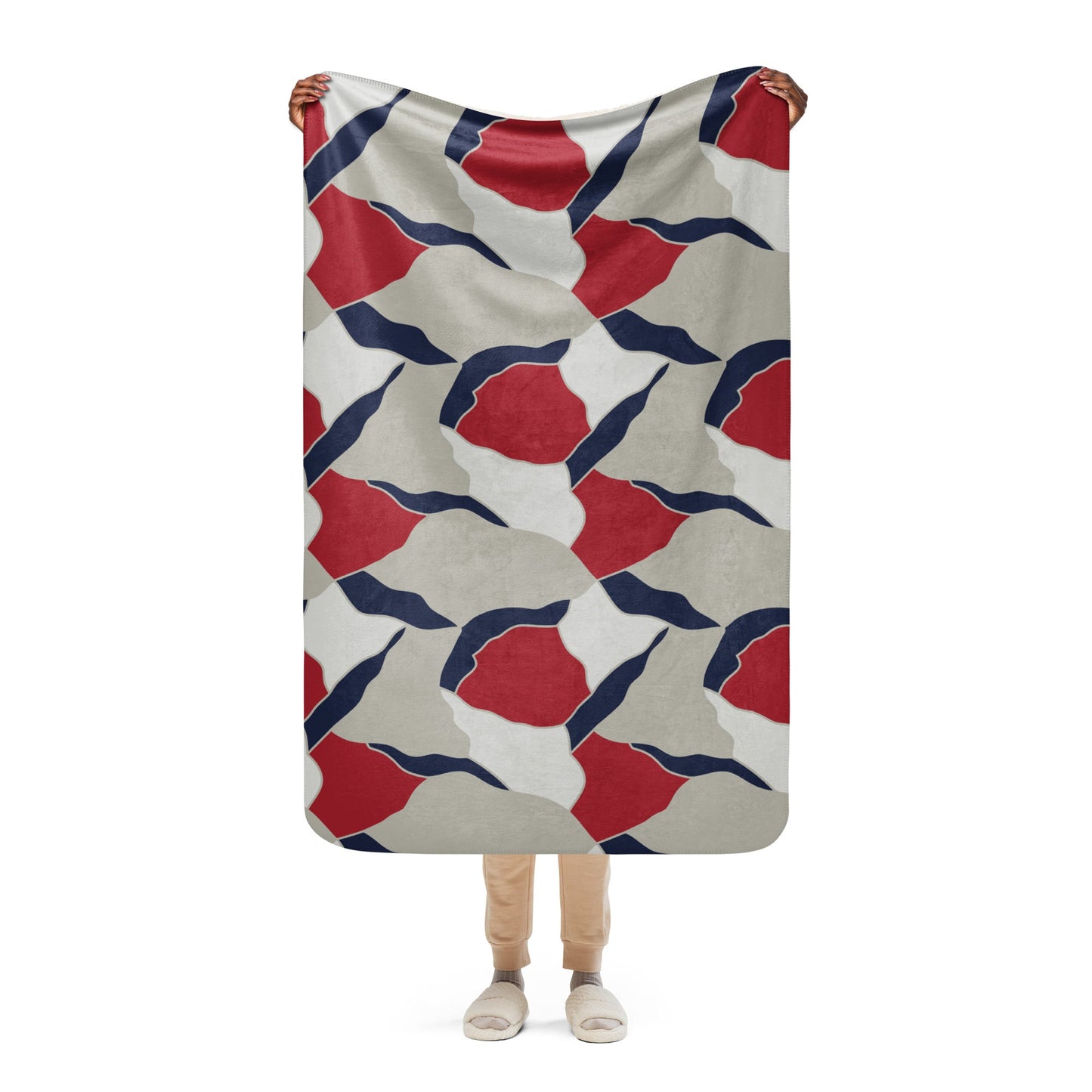 American Patriot Turtle Shell CAMO Sherpa Blanket - 37″×57″