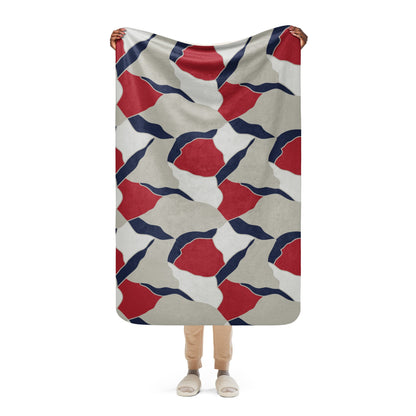 American Patriot Turtle Shell CAMO Sherpa Blanket - 37″×57″