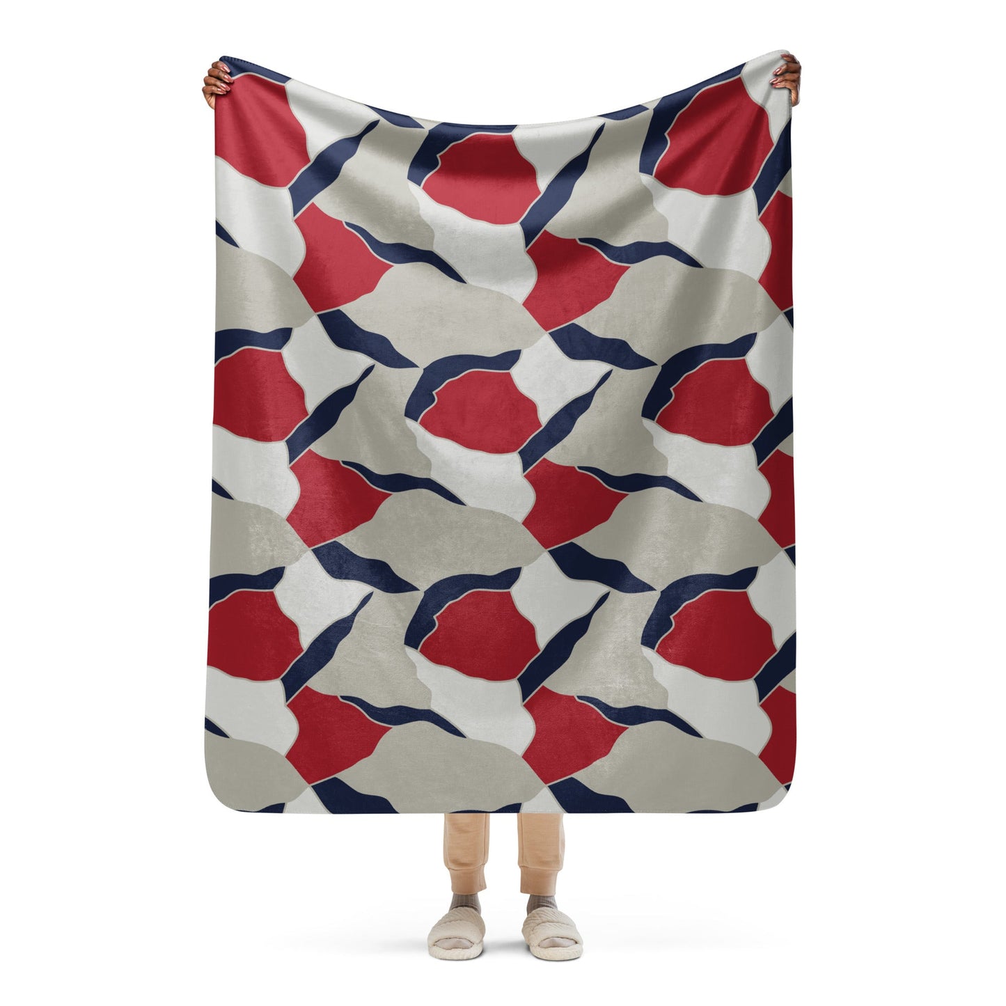 American Patriot Turtle Shell CAMO Sherpa Blanket - 50″×60″