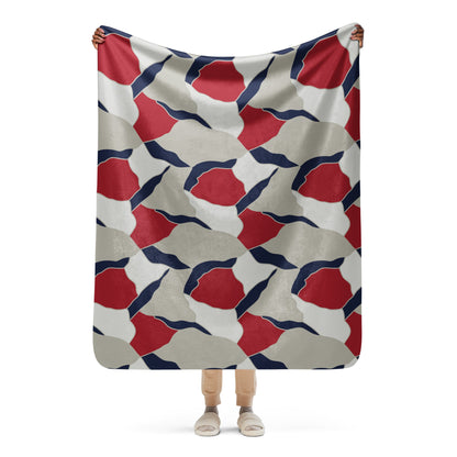 American Patriot Turtle Shell CAMO Sherpa Blanket - 50″×60″