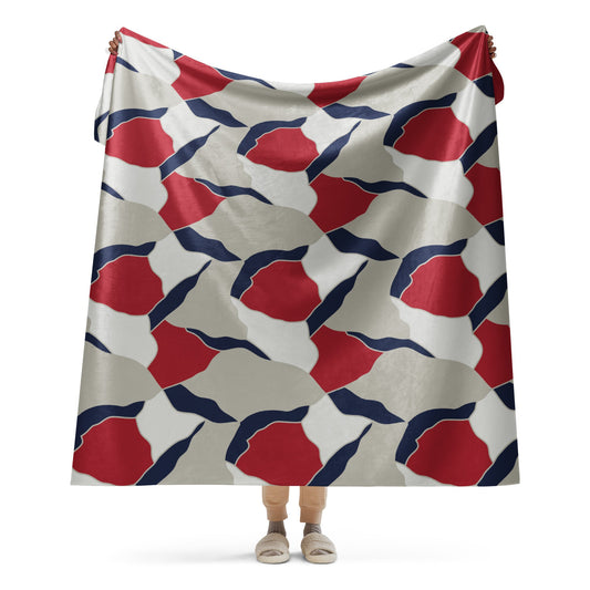 American Patriot Turtle Shell CAMO Sherpa Blanket - 60″×80″