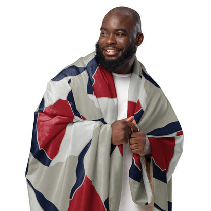 American Patriot Turtle Shell CAMO Sherpa Blanket