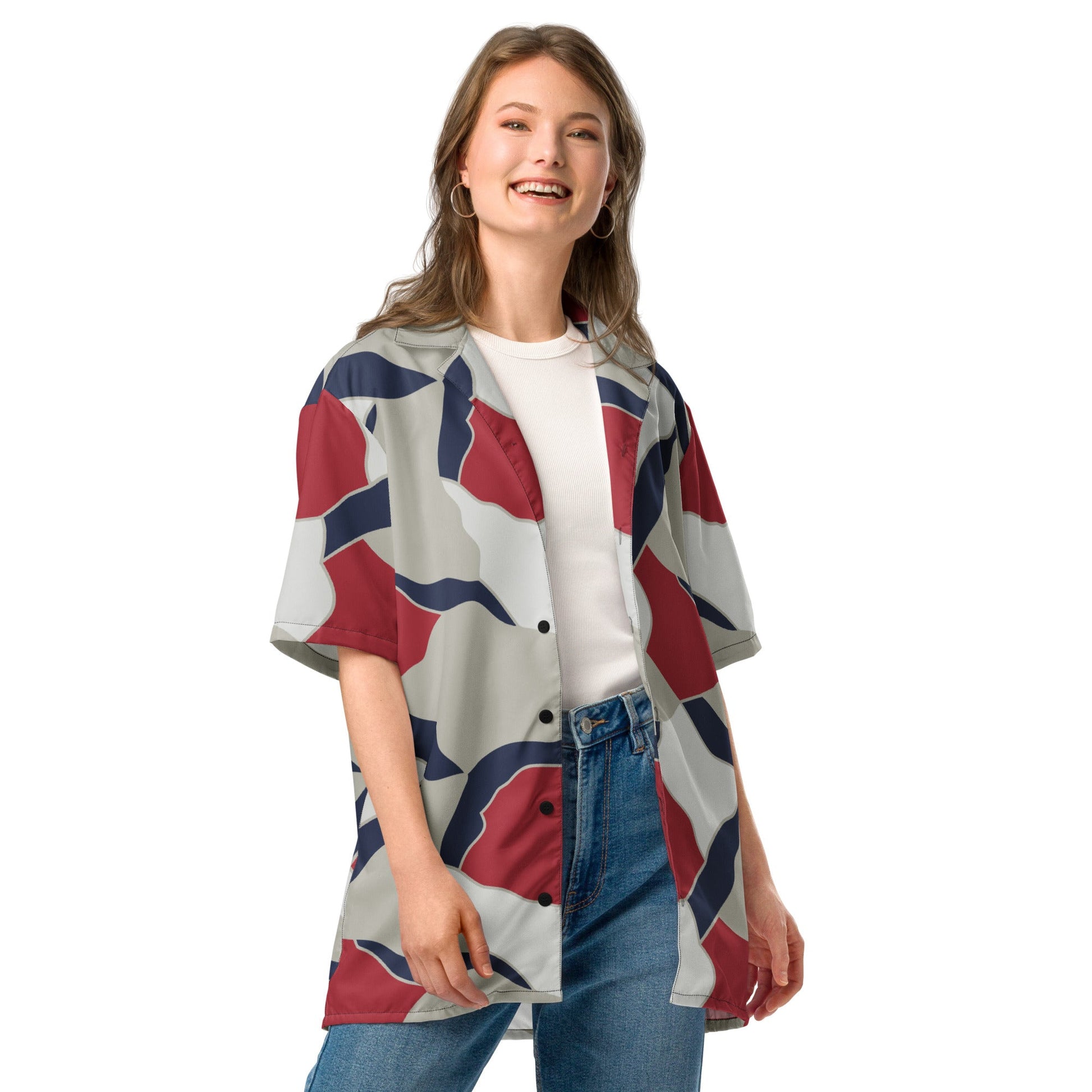 American Patriot Turtle Shell CAMO Unisex Short-Sleeve Button Shirt