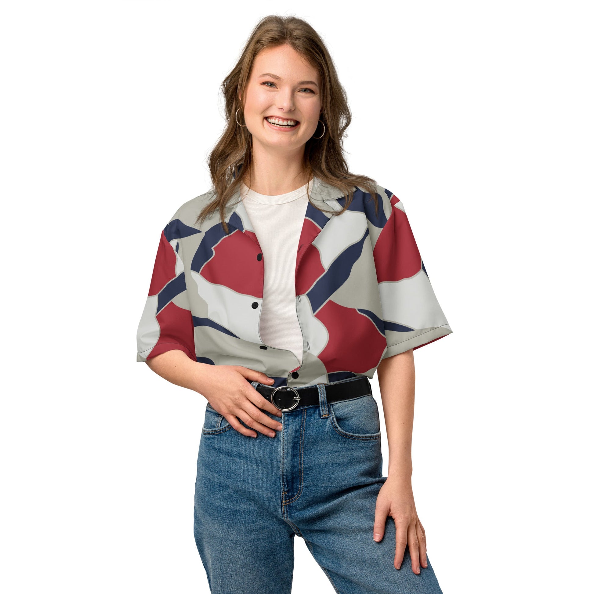 American Patriot Turtle Shell CAMO Unisex Short-Sleeve Button Shirt