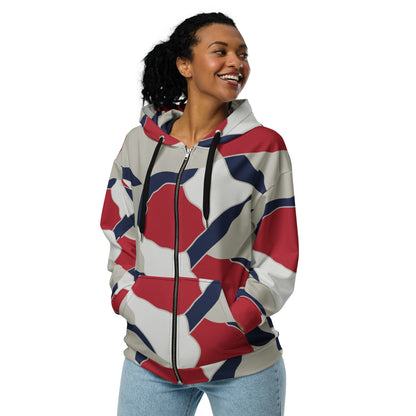 American Patriot Turtle Shell CAMO Unisex Zip Hoodie