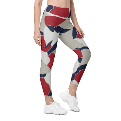 American Patriot Turtle Shell CAMO Womens Leggings with Pockets - 2XS
